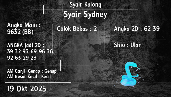 Syair Kalong - Syair Sydney
