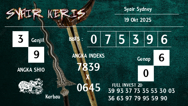  - Syair Sydney