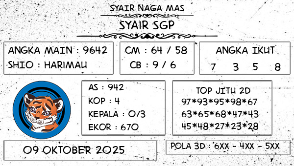 SYAIR NAGA MAS - Syair SGP
