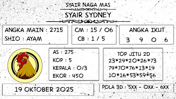 SYAIR NAGA MAS - Syair Sydney